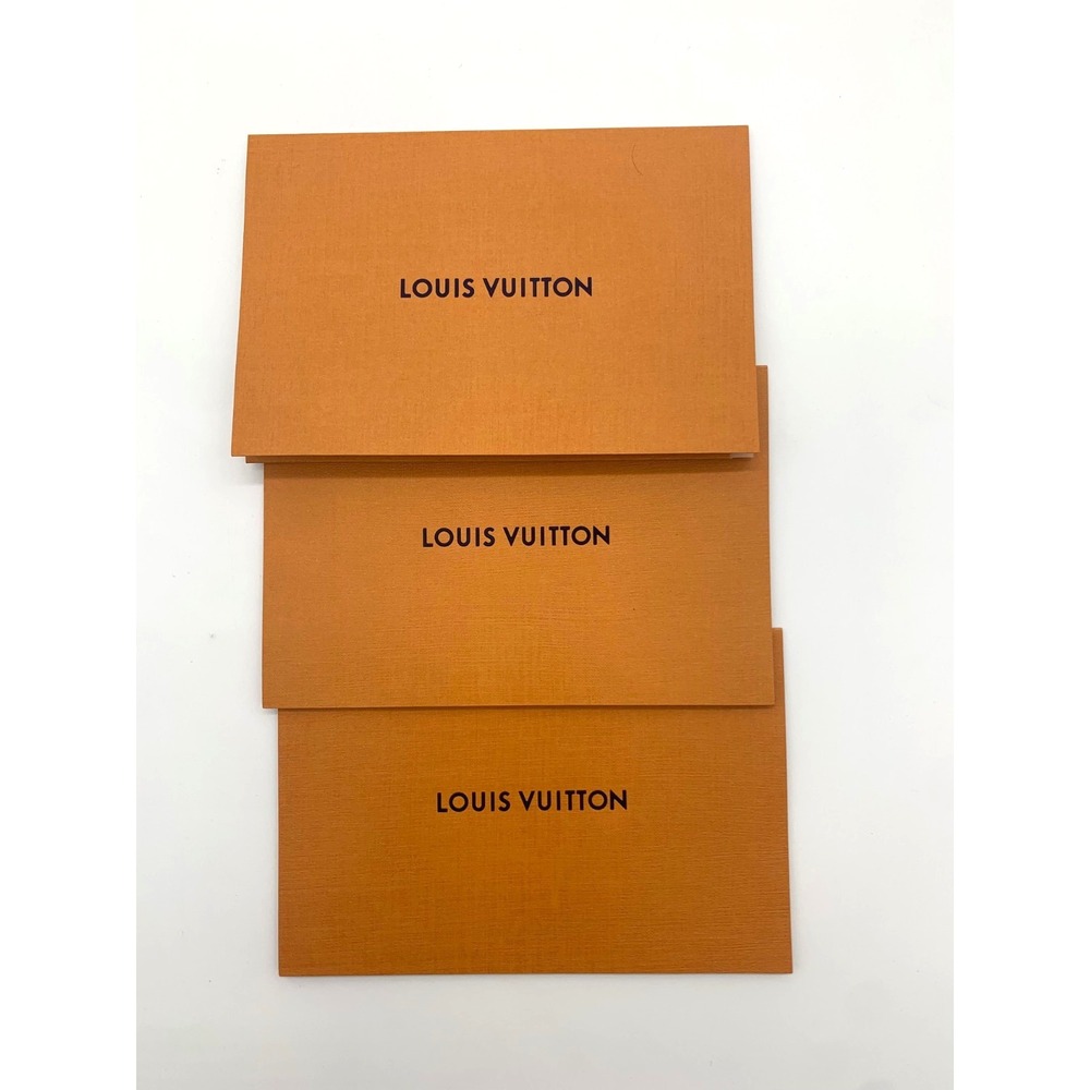 Authentic LOUIS VUITTON Orange Envelope Card / Receipt Holders‎ Lot of 3
